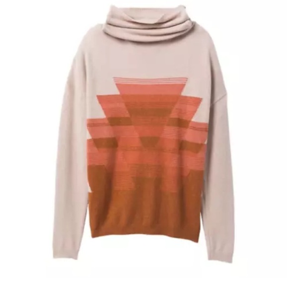 NWT prAna Frosted Pine Cowl Neck Pullover Sweater Size Large - Picture 1 of 10